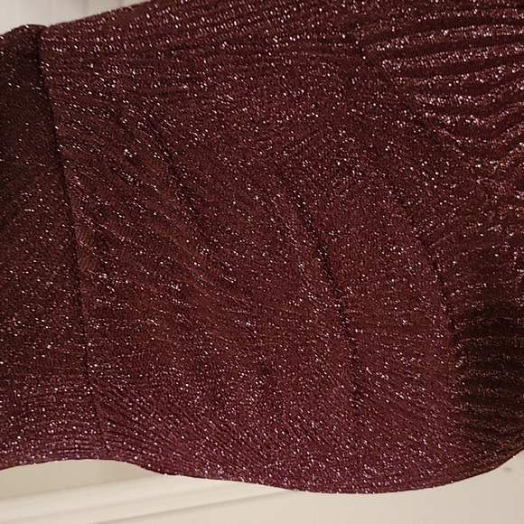 Trixxi Medium Party Dress. Burgundy Shine. - Picture 2 of 13